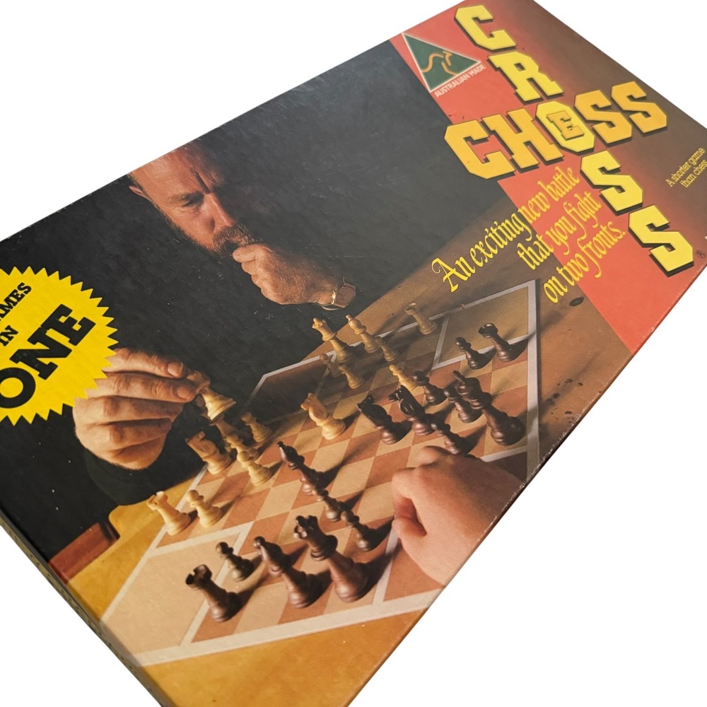 Cross Chess International Board Game 1985  Vintage Australian Made Rare